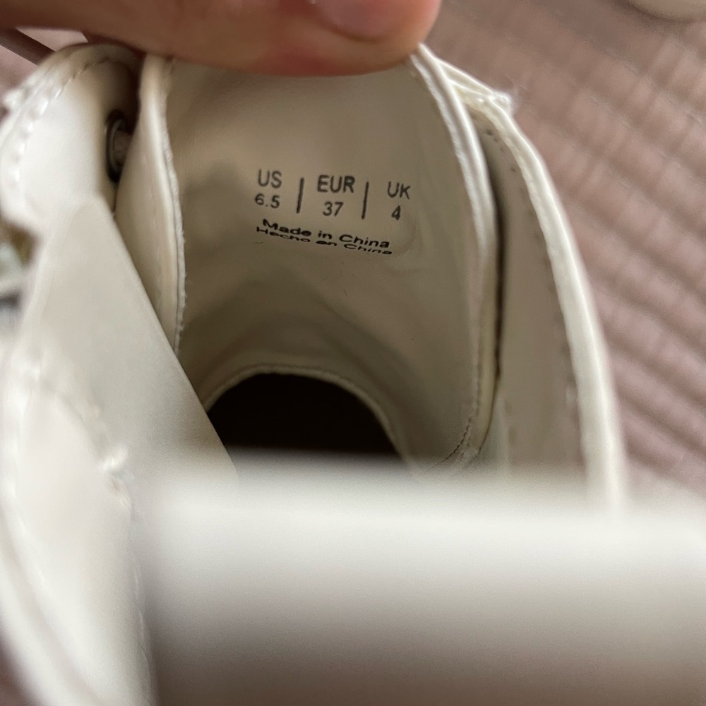 Aldo combat boots off white